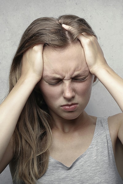 Woman experiencing stress